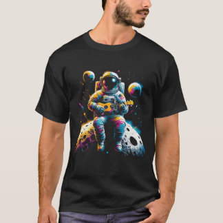Camiseta Astronauta jugando a ucraniano en el espacio