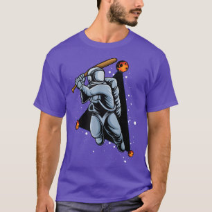 Camiseta Astronauta jugando al béisbol en el espacio Tee
