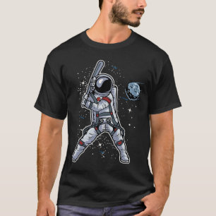 Camiseta Astronauta Jugando Al Béisbol Homerun Deportes Hom