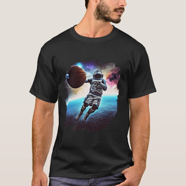 Camiseta Astronauta jugando al bisketbyll astronauta astron (Anverso)