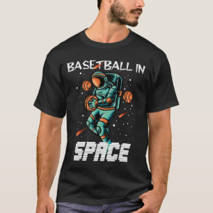 Camiseta Astronauta jugando básquetbol en el espacio