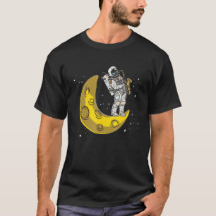 Camiseta Astronauta Jugando Música De Jazz De Saxofón Atant