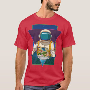 Camiseta Astronauta Kawaii de cocina japonesa estética de v