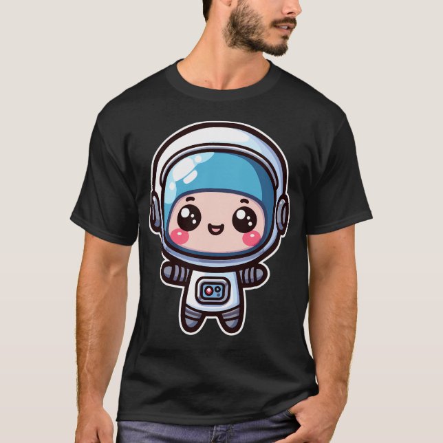 Camiseta Astronauta Kawaii Lindo 4 (Anverso)