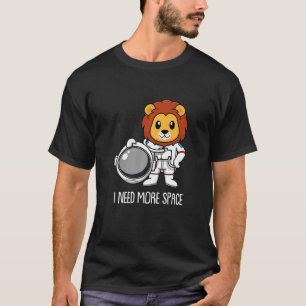 Camiseta Astronauta leona animal grande de gato necesito má
