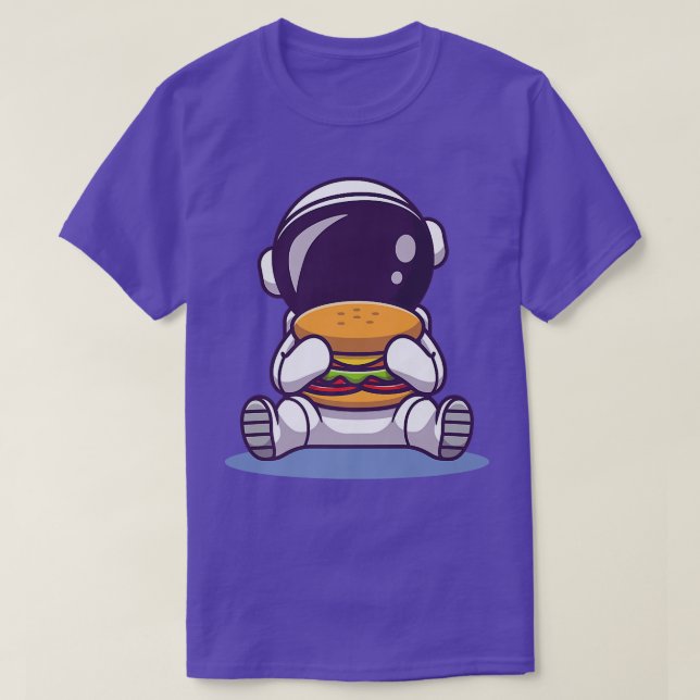 Camiseta Astronauta lindo comiendo comida para Personalizad (Diseño del anverso)
