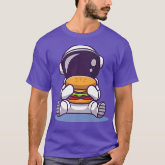 Camiseta Astronauta lindo comiendo comida para Personalizad