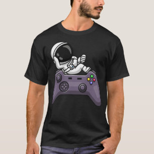 Camiseta Astronauta lindo con Personalizado controlador