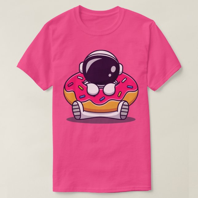 Camiseta Astronauta lindo con Personalizado de anillos1 (Diseño del anverso)
