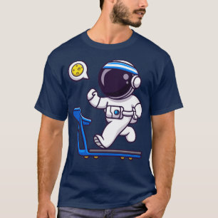 Camiseta Astronauta lindo corriendo sobre el Personalizado 