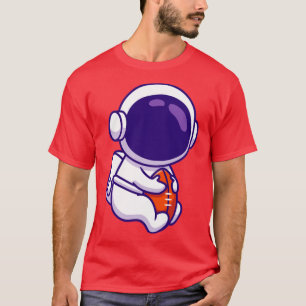Camiseta Astronauta lindo jugando al rugby