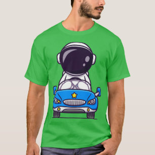Camiseta Astronauta lindo Personalizado de coche de conducc