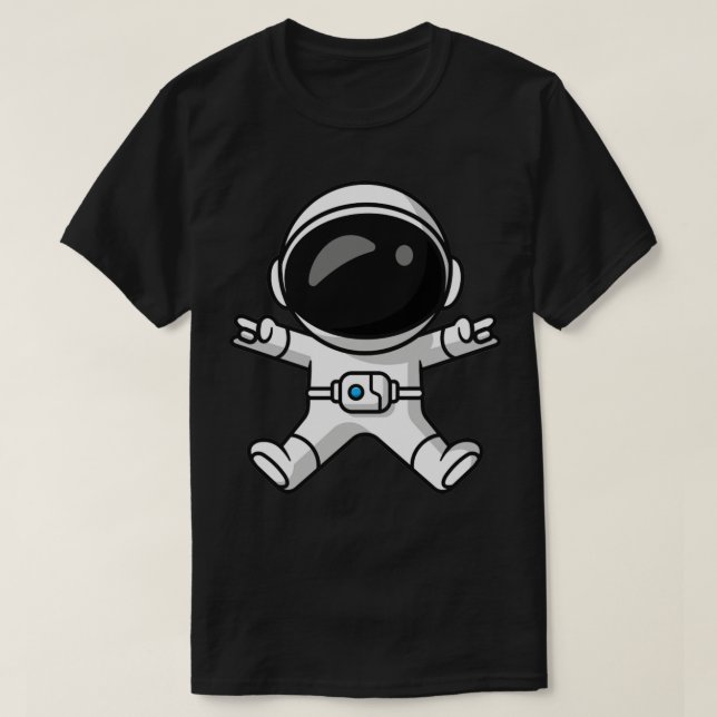 Camiseta Astronauta lindo saltando con Personalizado de man (Diseño del anverso)