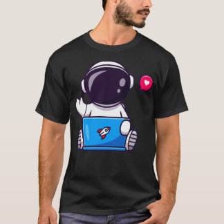 Camiseta Astronauta lindo trabajando en un Personalizado po