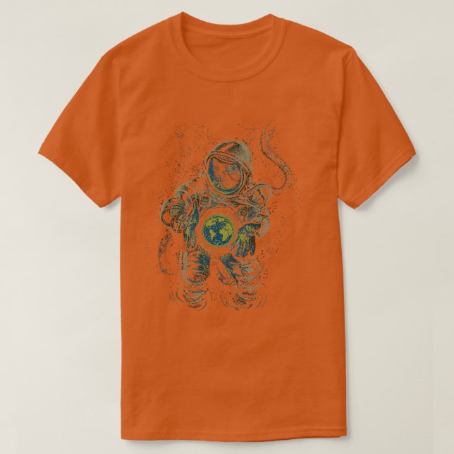 Camiseta Astronauta Love Earth de Tobe Fonseca (Diseño del anverso)