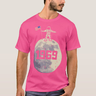 Camiseta Astronauta Luna Bandera Estadounidense 1969 Apolo