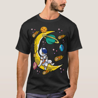 Camiseta Astronauta Luna Niños Chicas Cometa Planetas Espac