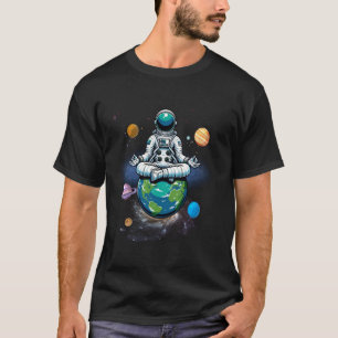 Camiseta Astronauta Meditando Galaxia Hombre del Espacio As