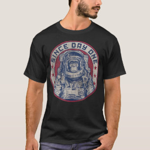 Camiseta Astronauta Monkey Space Gracioso Humor Meme Chimpa