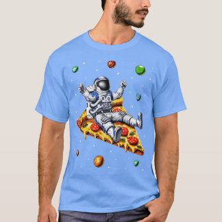 Camiseta Astronauta Montando Pizza Slice