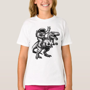 Camiseta Astronauta montando T Rex