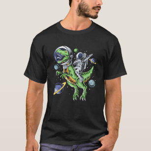 Camiseta Astronauta montando T-Rex Dinosaur Astro T-Rex Spa
