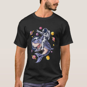 Camiseta Astronauta Montando Tiburón En El Espacio Ultrater