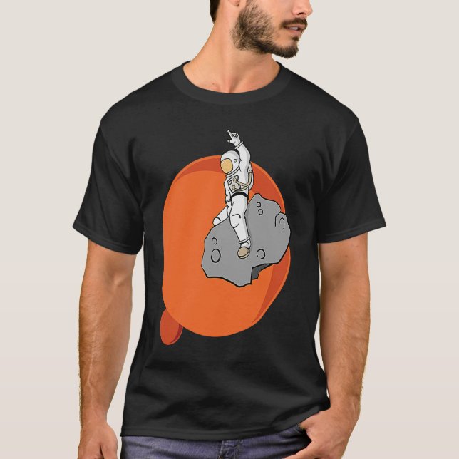 Camiseta Astronauta montando un asteroide (Anverso)