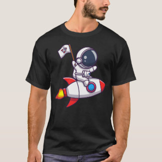 Camiseta Astronauta montando un cohete
