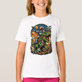 Camiseta Astronauta montando un T-Rex – Dinosaurio Espacial