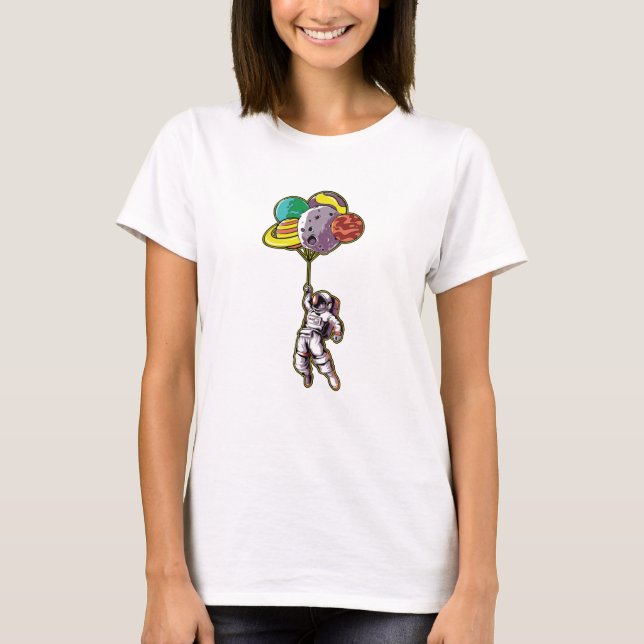 Camiseta Astronauta montando una ballena (Anverso)
