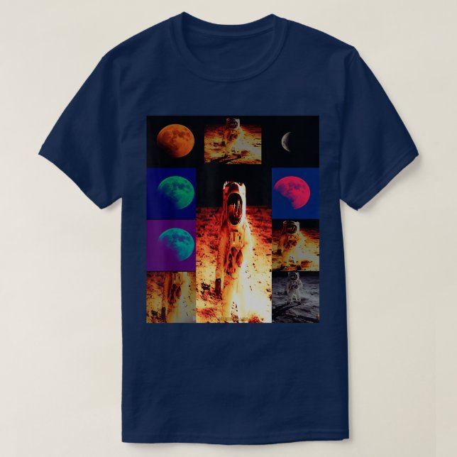 Camiseta Astronauta Moon EDM  (Diseño del anverso)