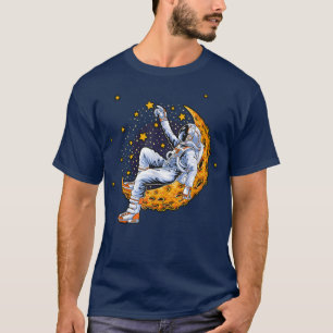 Camiseta Astronauta Moon Retro Guay Diseño Star Space Funny