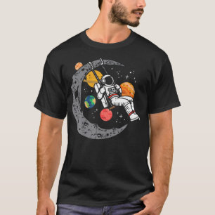 Camiseta Astronauta Moon Swing Planets Space Galaxy Women K