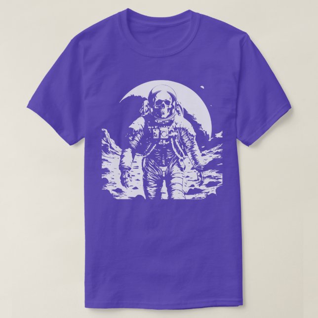 Camiseta astronauta muerto caminando sobre la luna (Diseño del anverso)