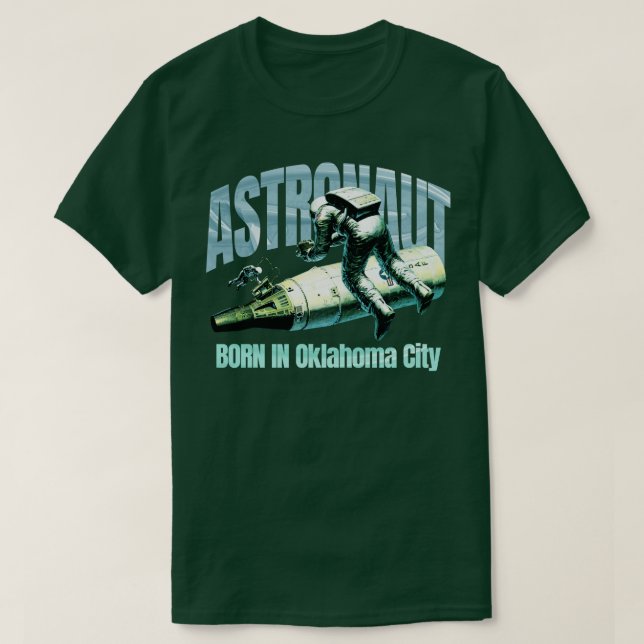 Camiseta Astronauta Nacido En Oklahoma (Diseño del anverso)