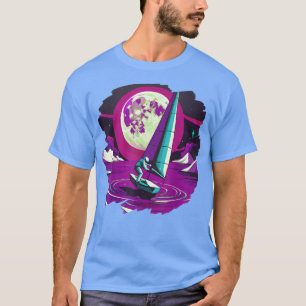 Camiseta Astronauta navegando en barco en el Océano espacia