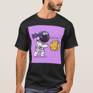 Camiseta Astronauta Ninja Slash Moon Personalizado