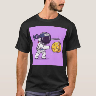 Camiseta Astronauta Ninja Slash Moon Personalizado
