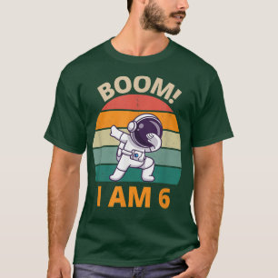 Camiseta Astronauta Niños Dabbing Cumpleaños de 6 años