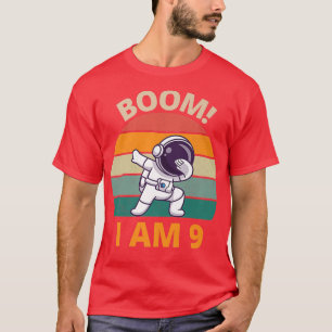 Camiseta Astronauta Niños Dabbing Cumpleaños de 9 años