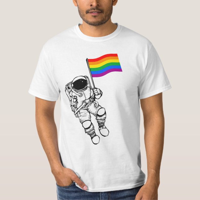 Camiseta Astronauta Orgullo Gay (Anverso)