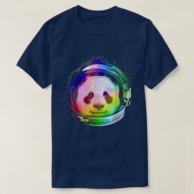 Camiseta Astronauta Panda Rainbow Space Travel Funny Panda  (Diseño del anverso)