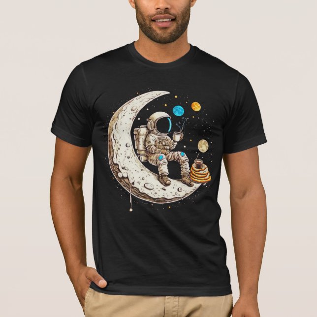 Camiseta Astronauta para beber café (Anverso)
