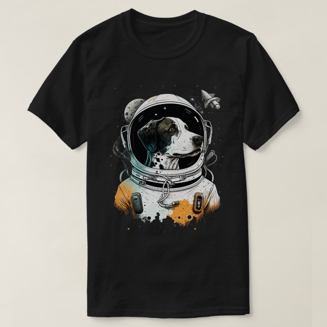 Camiseta Astronauta para perros punteros 5 (Diseño del anverso)