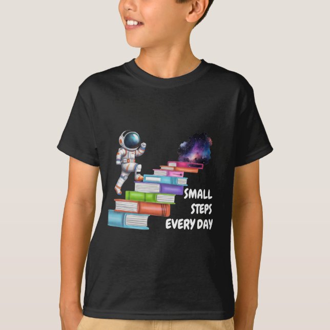 Camiseta Astronauta Pequeños Pasos Galaxia (Anverso)