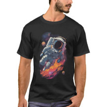 Astronauta perdido en el fondo galáctico