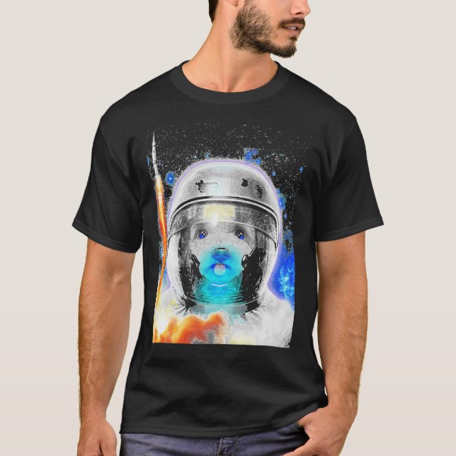 Camiseta Astronauta Perro de caniche Perro de perro de perr (Anverso)