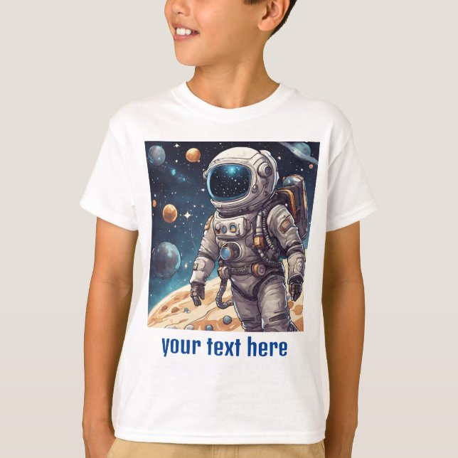 Camiseta Astronauta, Personalizable (Anverso)