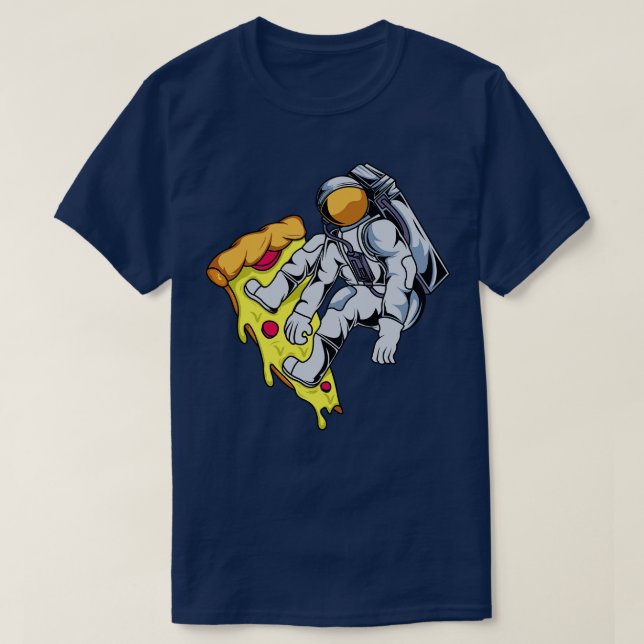 Camiseta Astronauta Pizza Surfer (Diseño del anverso)